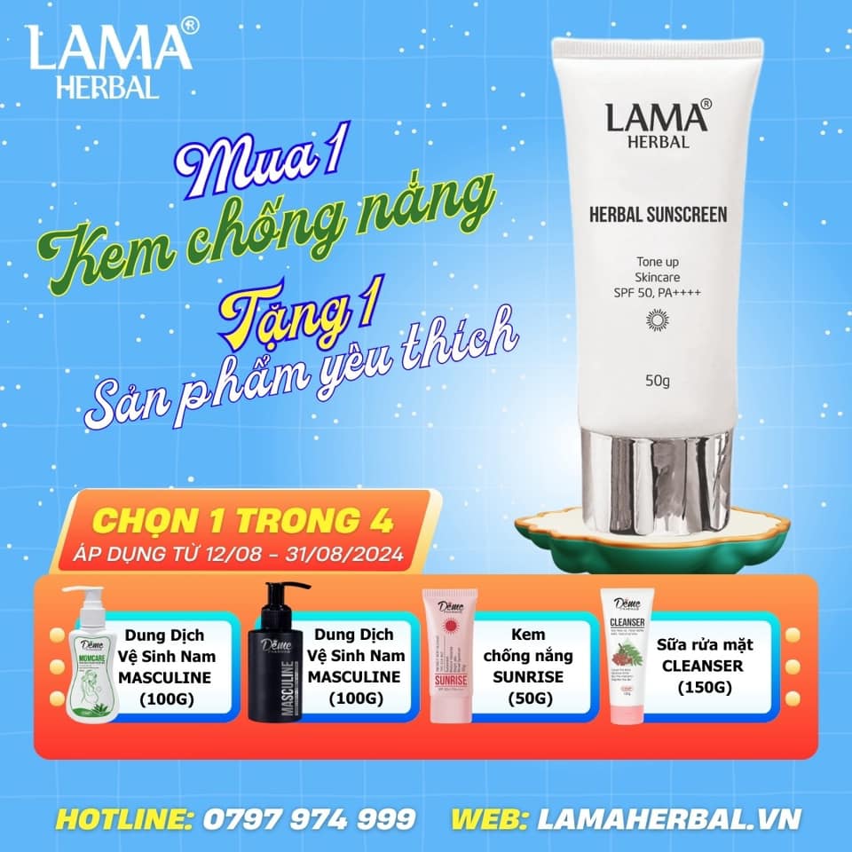 LAMA HERBAL – KEM CHỐNG NẮNG HERBAL SUNSCREEN (50G)