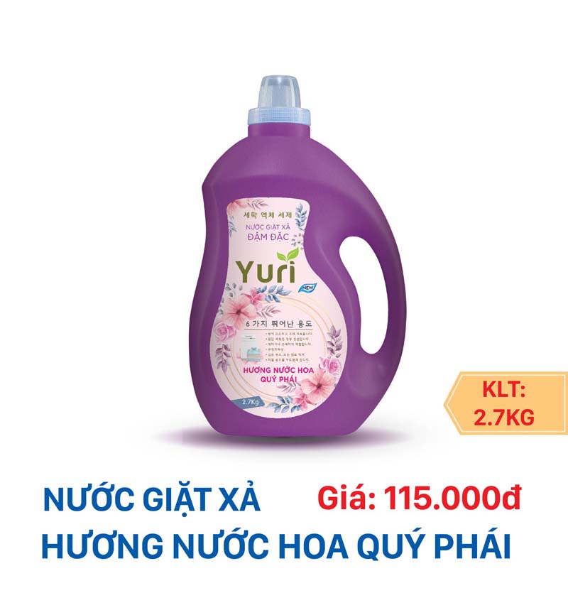 NƯỚC GIẶT XẢ YURI CLEAN Hương Hoa Qúy Phái