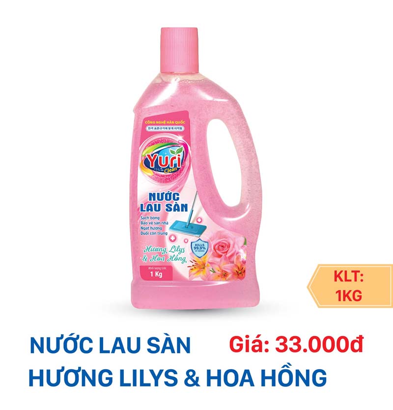 NƯỚC LAU SÀN NHÀ YURI- Hương Lilys & Hoa Hồng