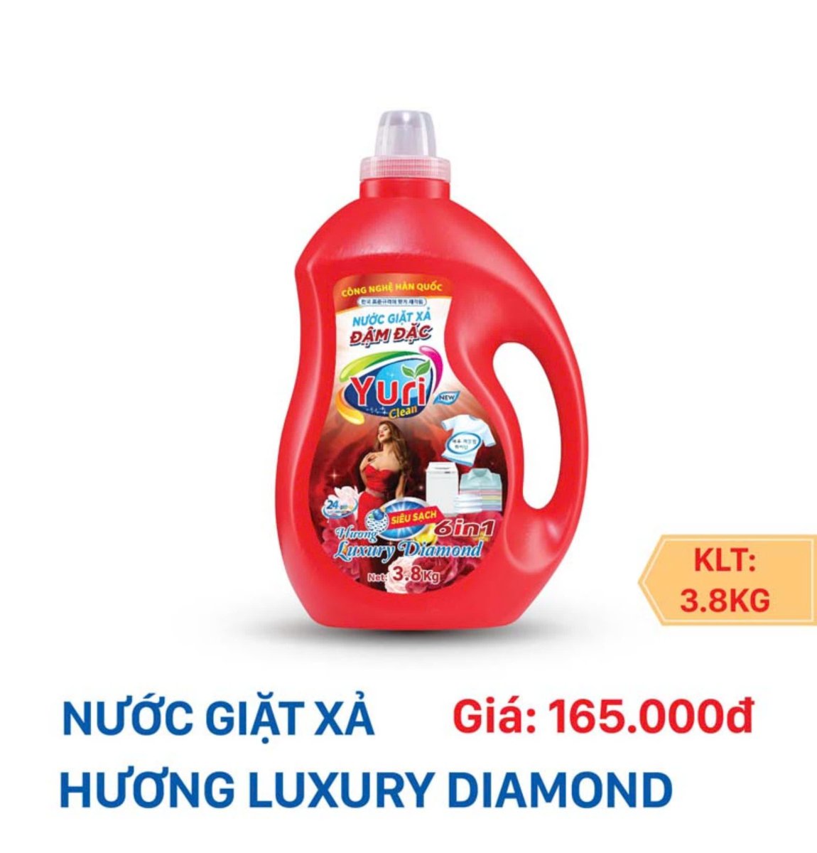 NƯỚC GIẶT XẢ YURI - 3,8 kg